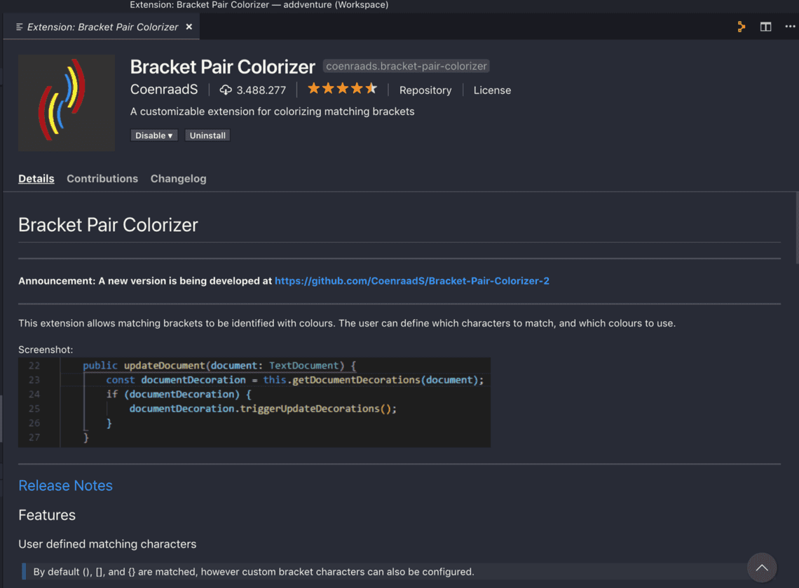 Bracket Pair Colorizer