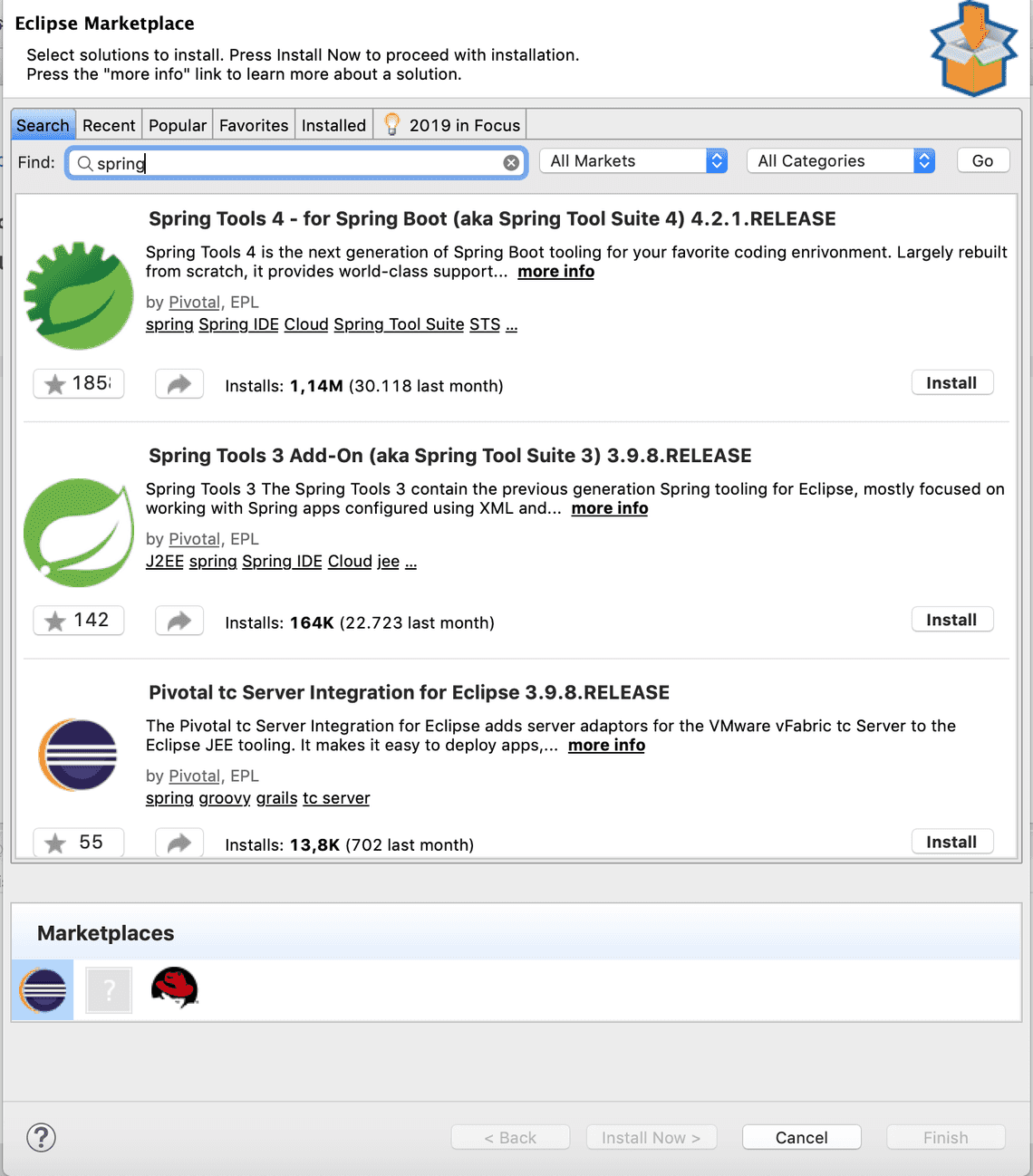 Installing Spring Tools