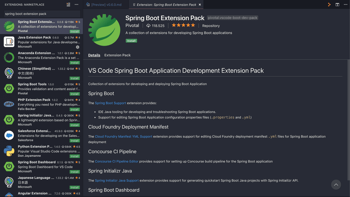 Spring Boot Extension Pack