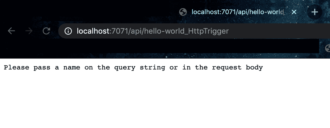 Hello need a parameter