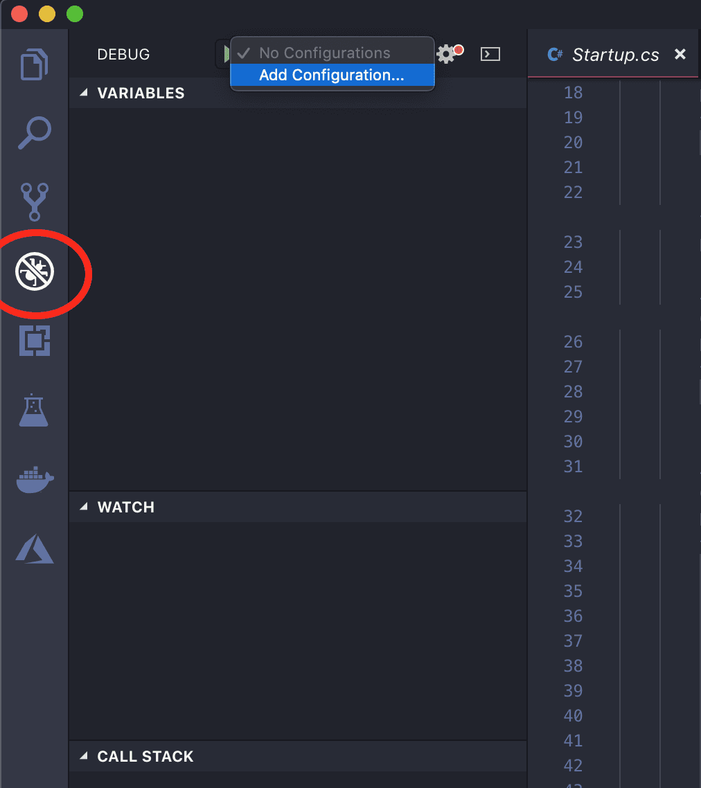 Add Run Debug Configuration Vscode